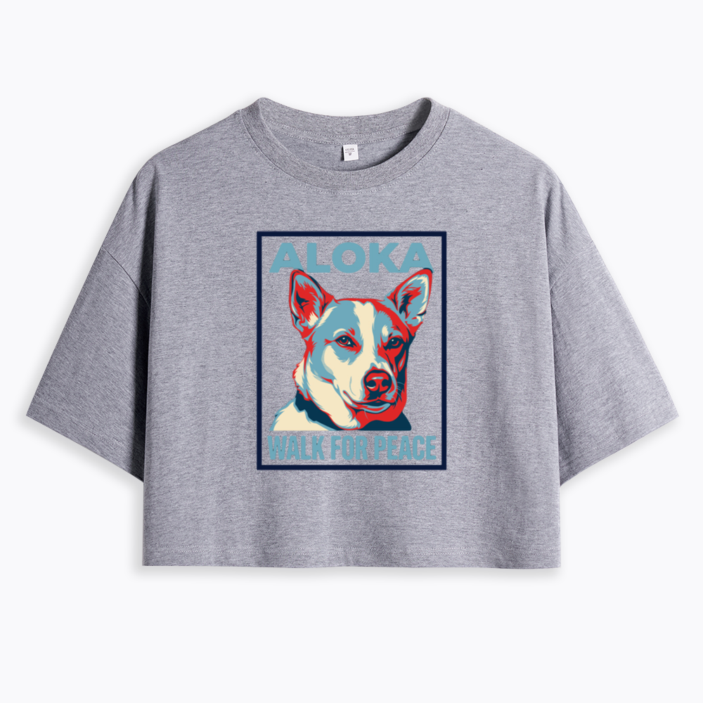 The Peace Dog Poster Cropped T-Shirts