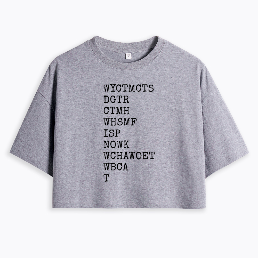 Will You Come To My Cottage This Summer Cropped T-Shirt