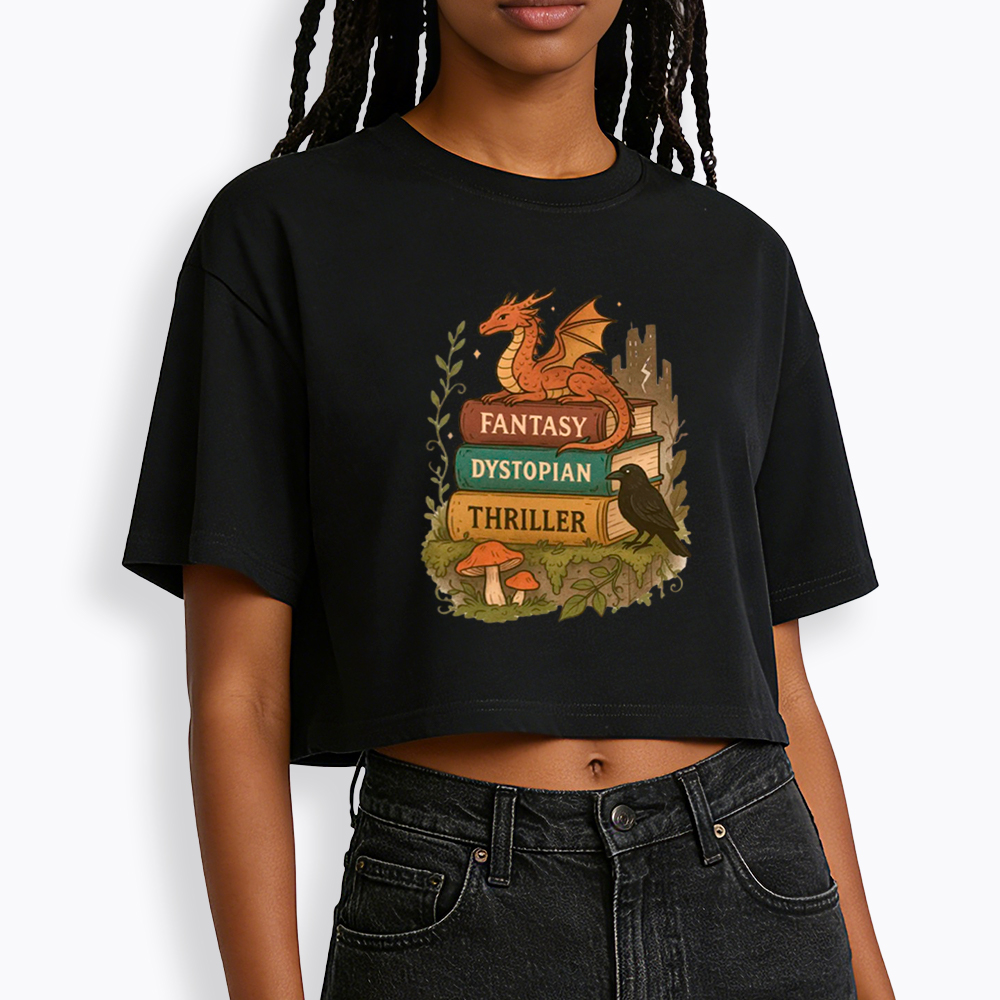 Imagination Survives Dystopia Cropped T-Shirt