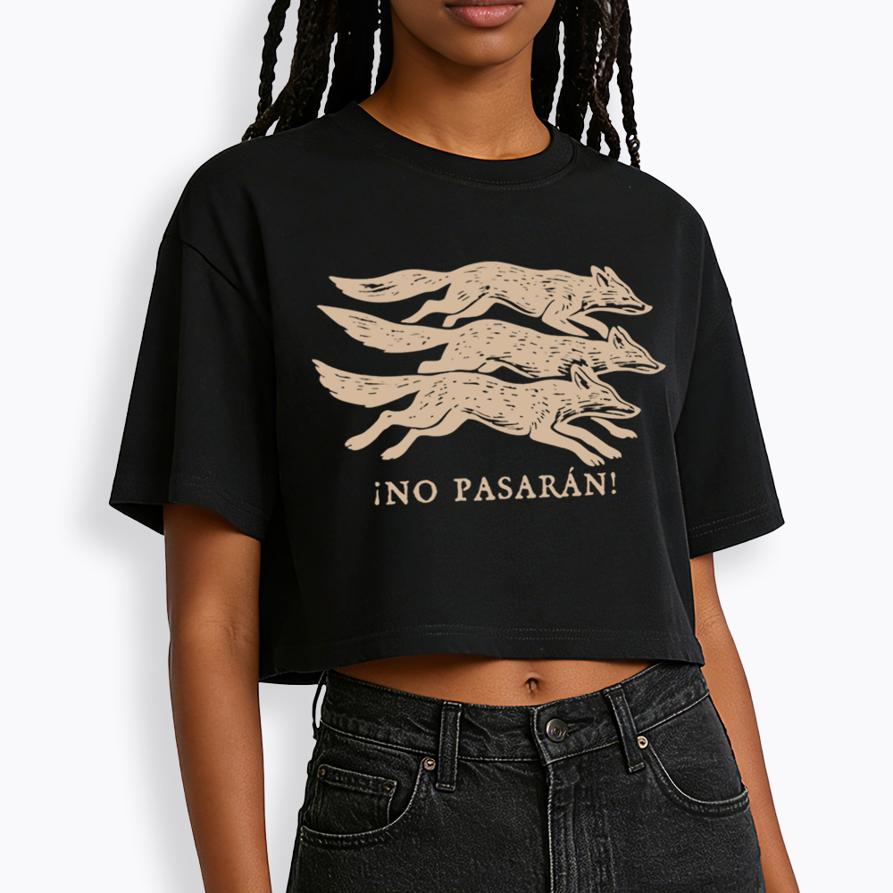 Foxes Resistance Cropped T-Shirt