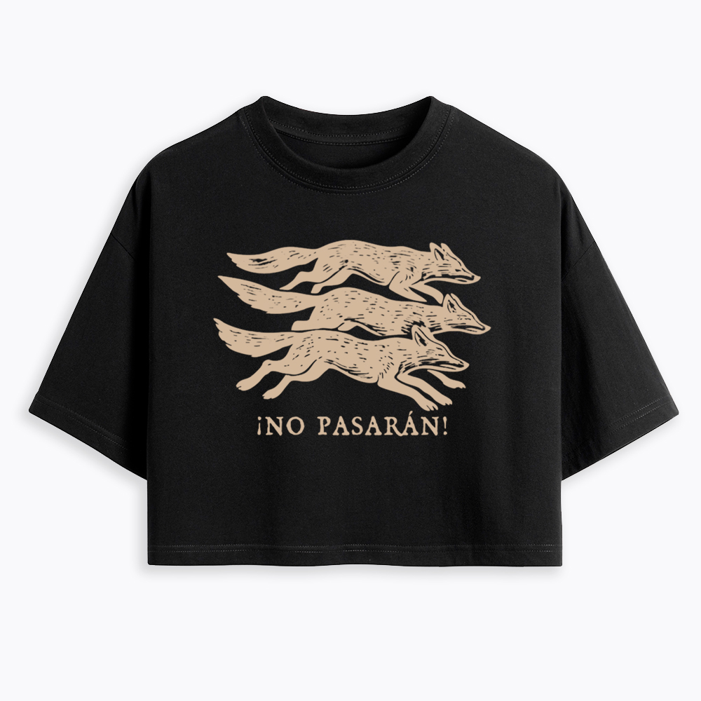Foxes Resistance Cropped T-Shirt