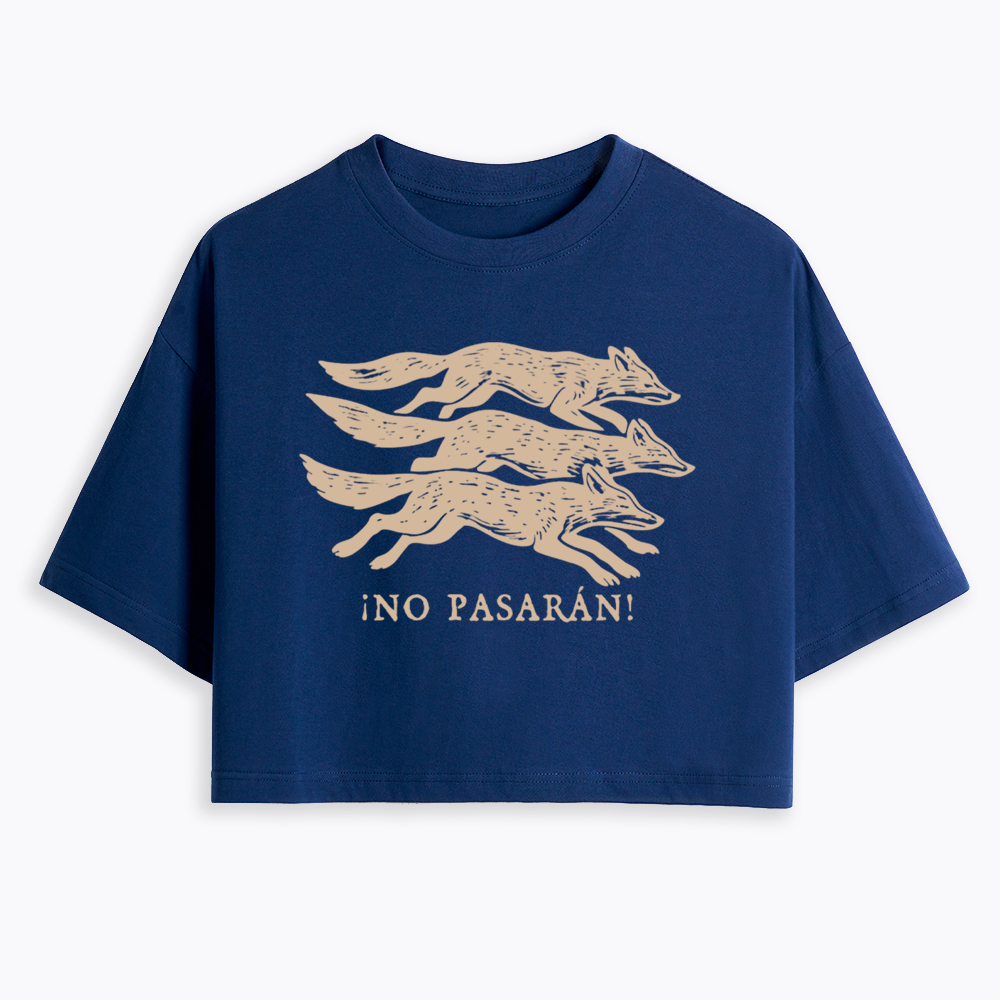 Foxes Resistance Cropped T-Shirt