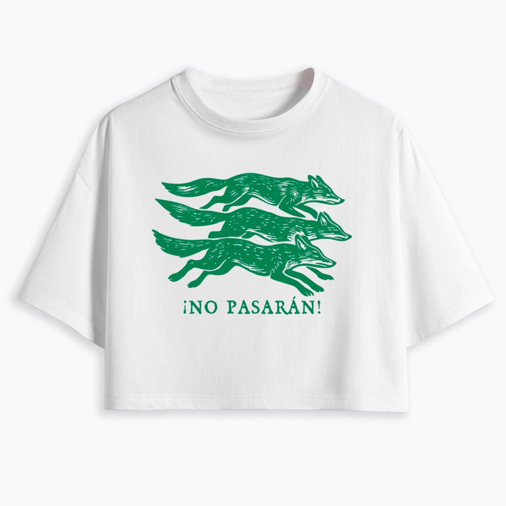 Foxes Resistance Cropped T-Shirt