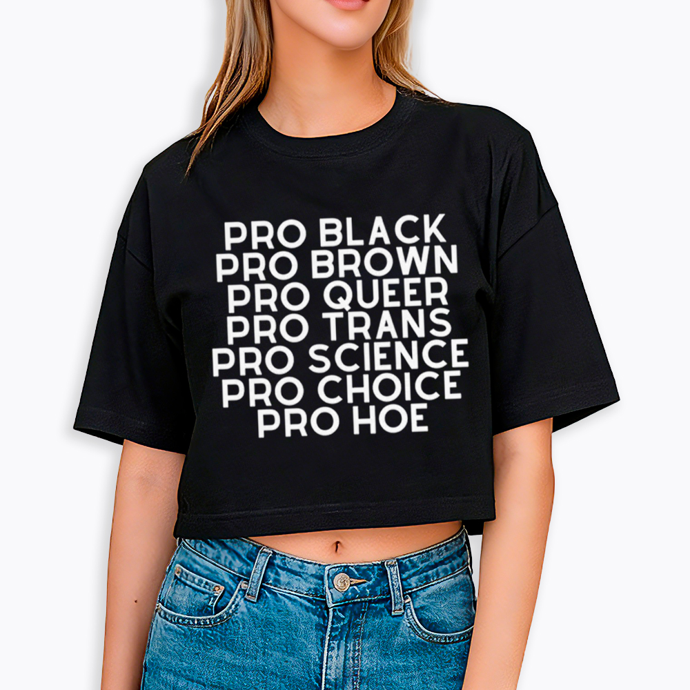 Pro Black Pro Hoe Cropped T-Shirt
