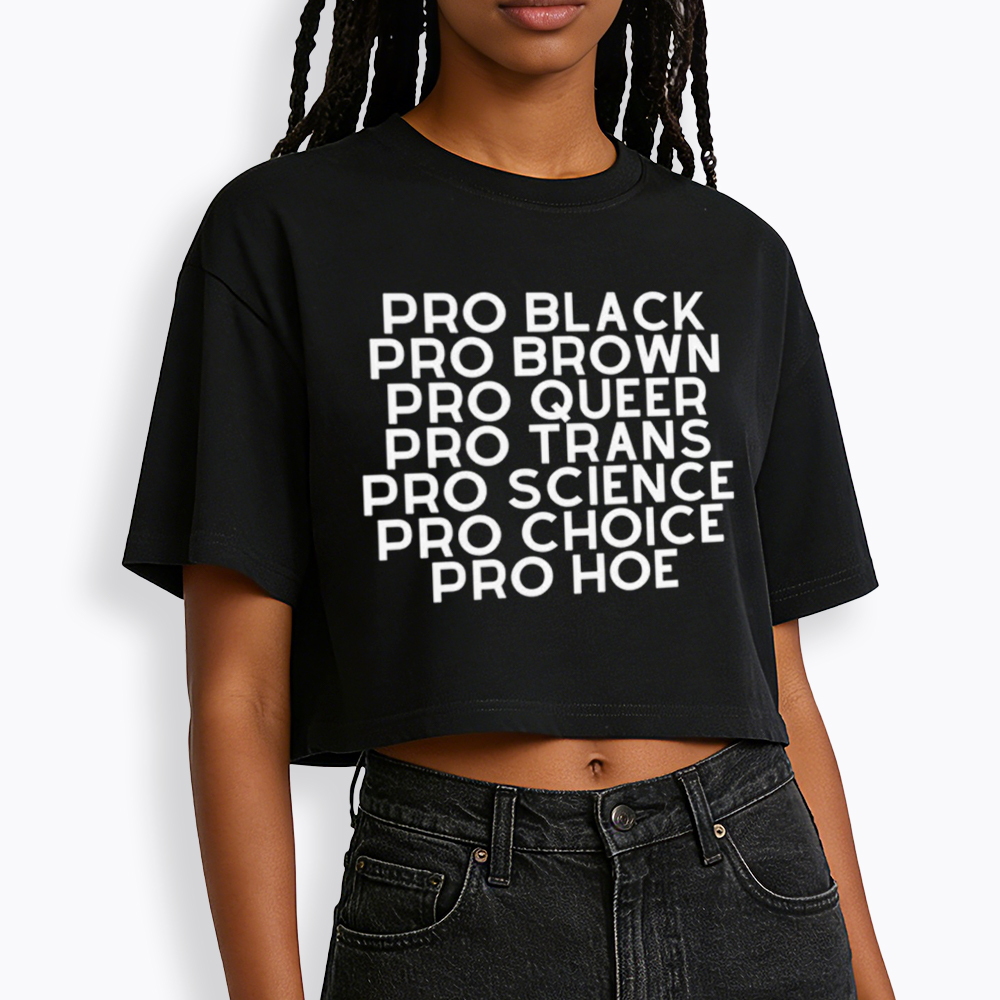 Pro Black Pro Hoe Cropped T-Shirt