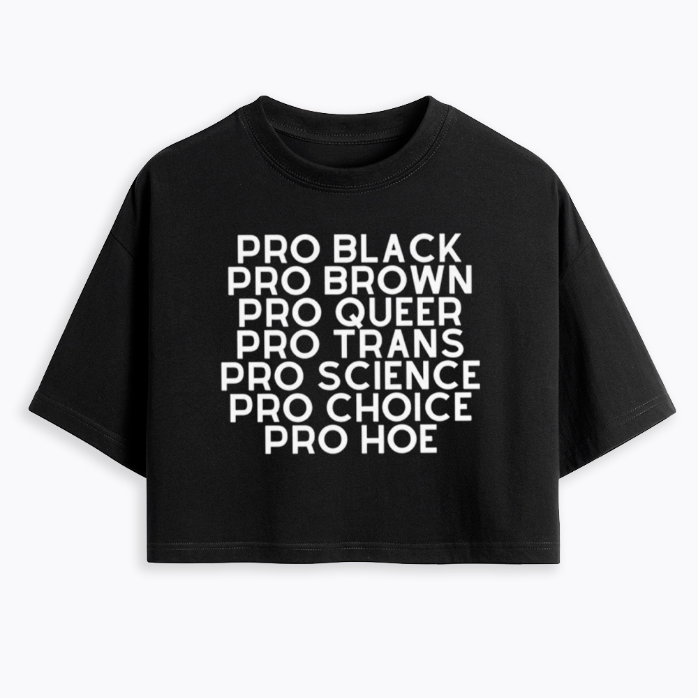 Pro Black Pro Hoe Cropped T-Shirt