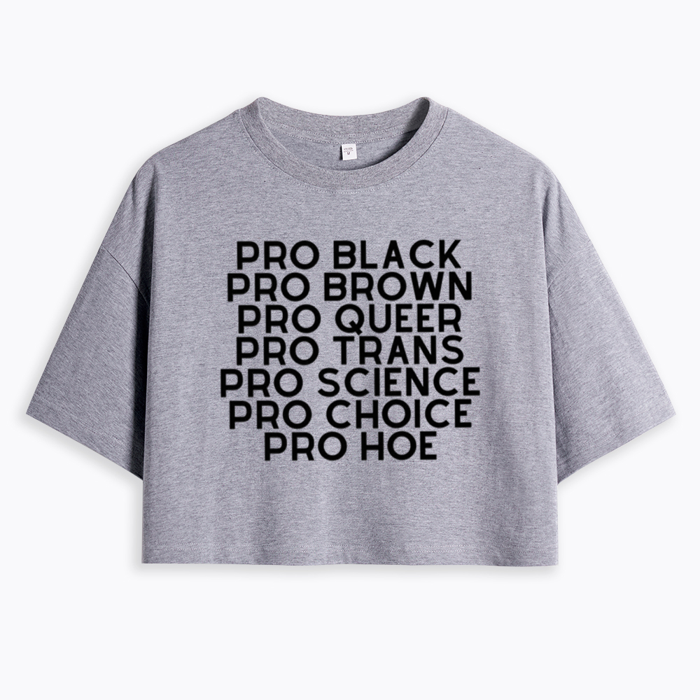 Pro Black Pro Hoe Cropped T-Shirt