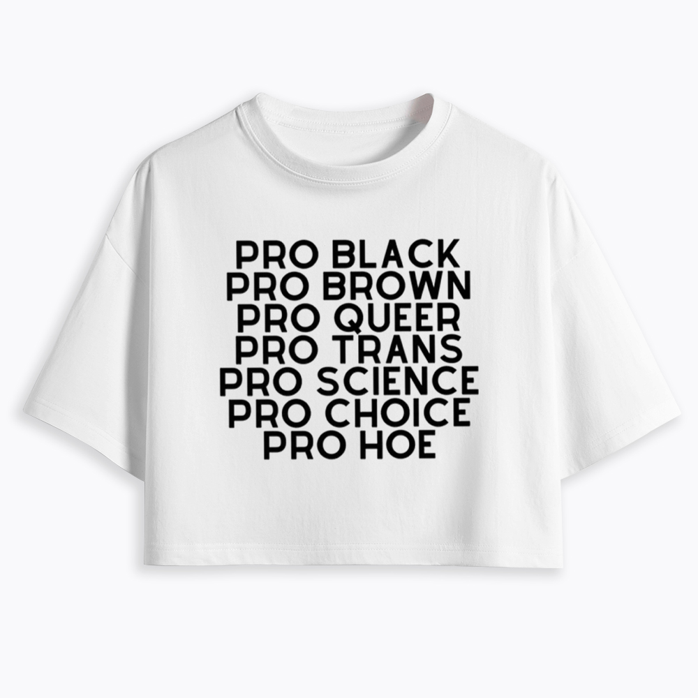 Pro Black Pro Hoe Cropped T-Shirt