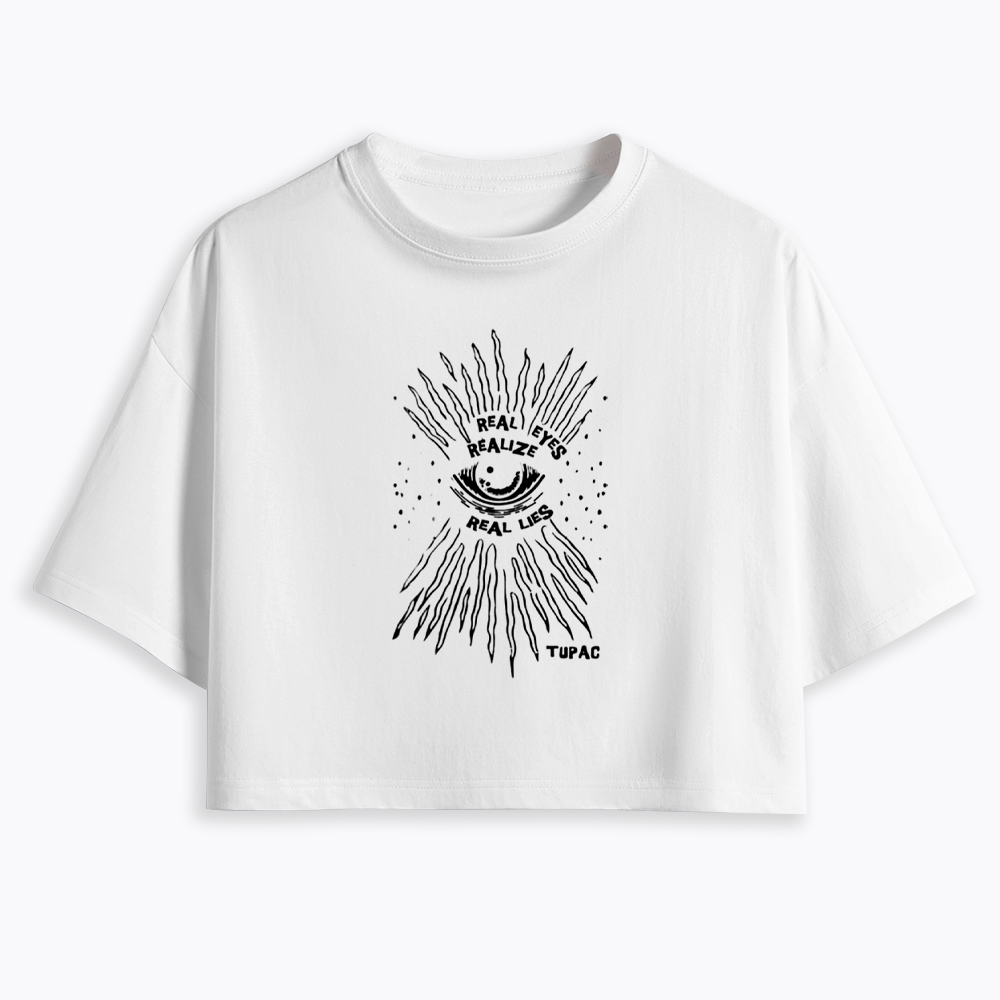 Real Eyes Realize Real Lies Cropped T-Shirt