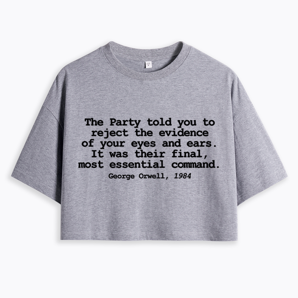 Reject The Evidence Cropped T-Shirt