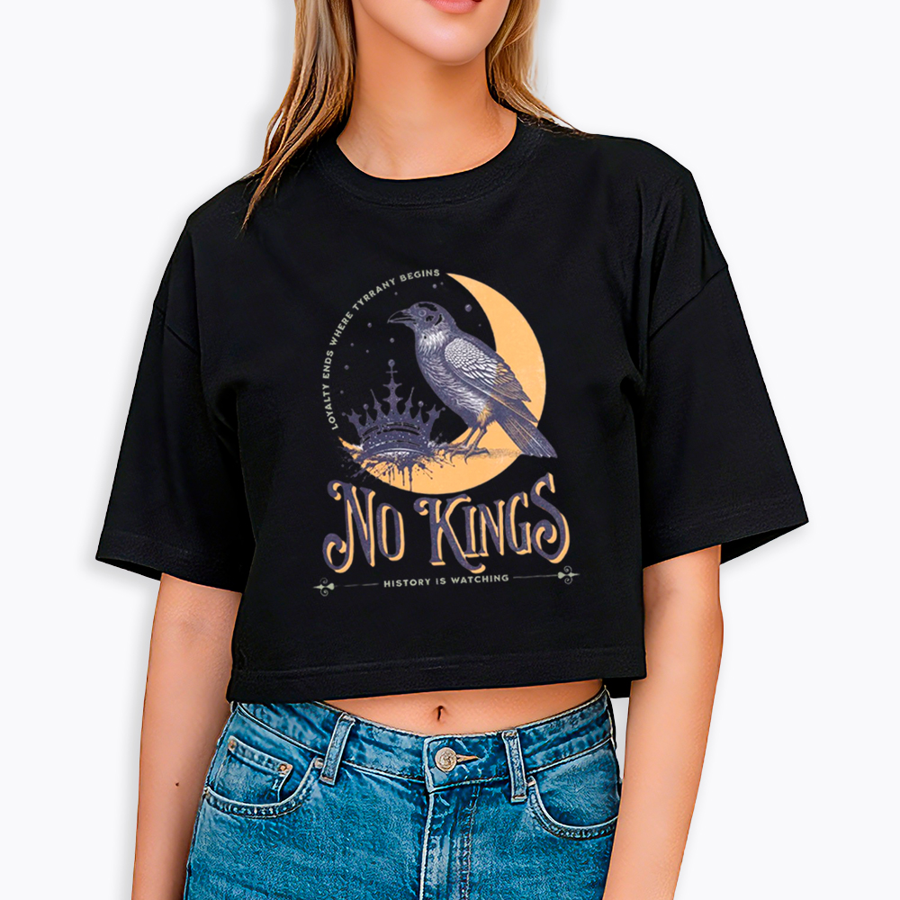 No Kings Protest Cropped T-Shirt