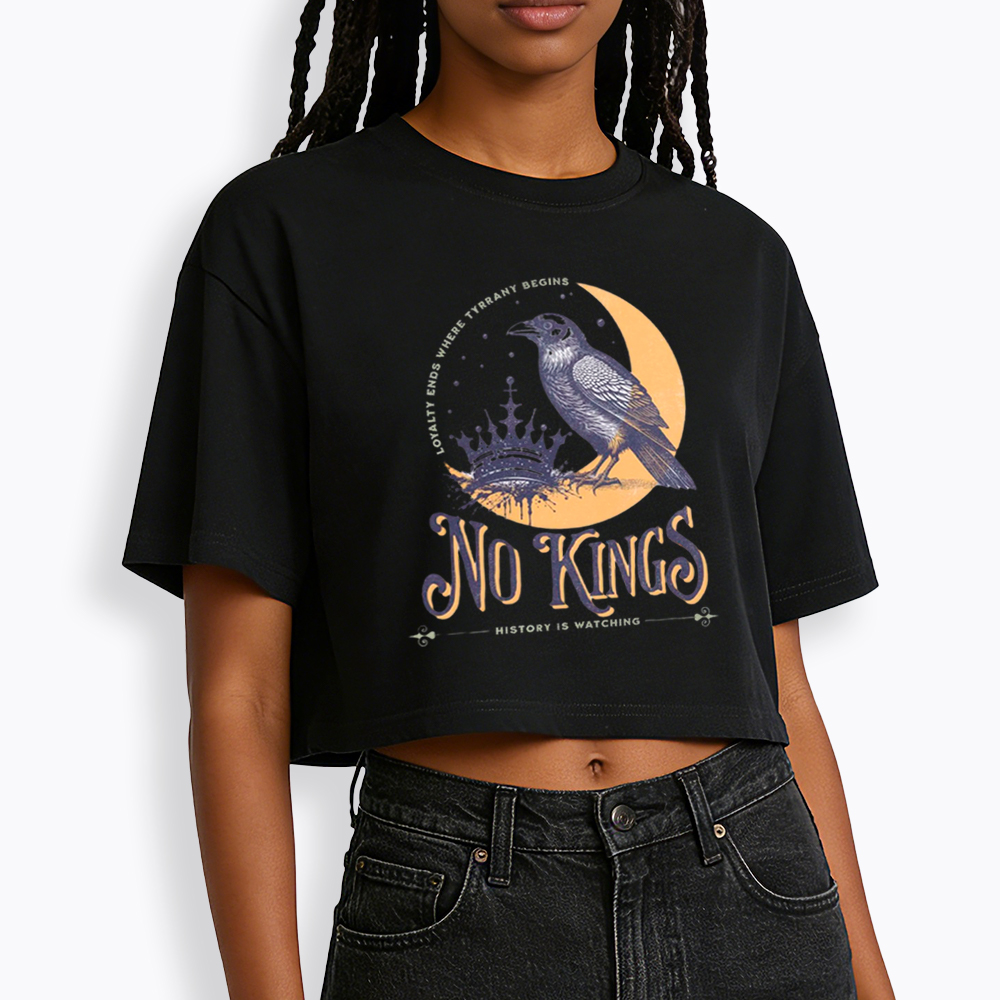 No Kings Protest Cropped T-Shirt