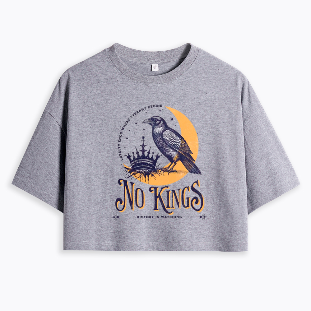 No Kings Protest Cropped T-Shirt