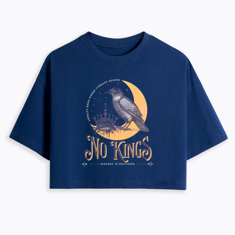 No Kings Protest Cropped T-Shirt