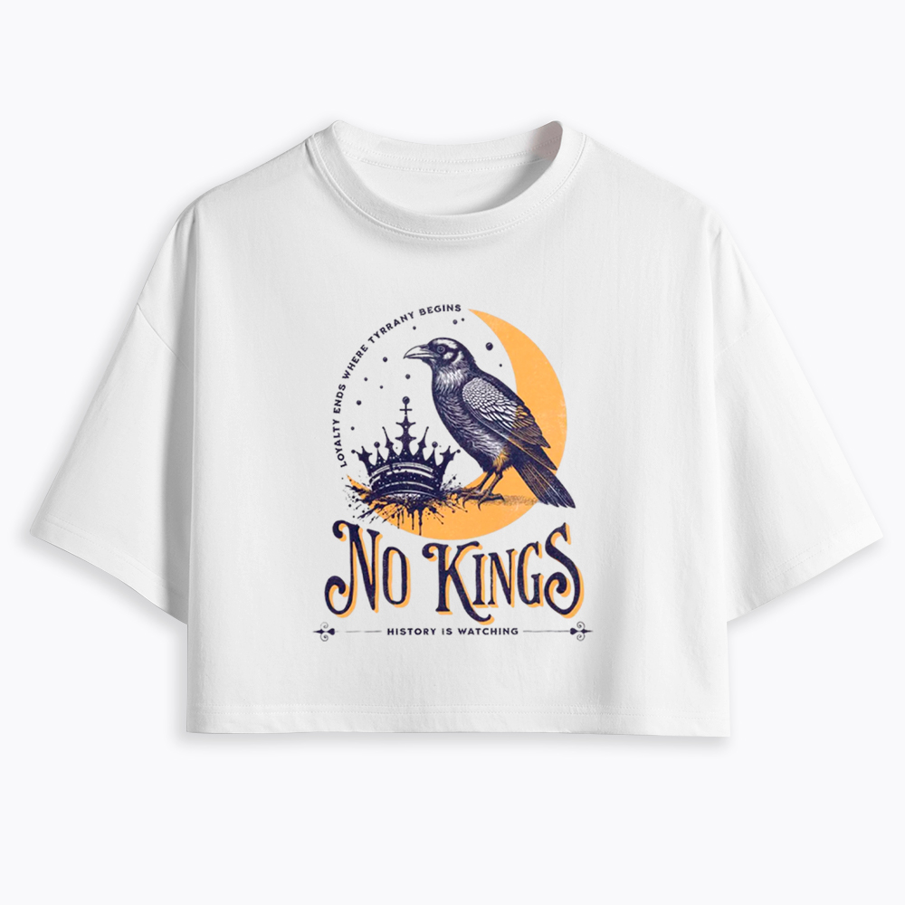 No Kings Protest Cropped T-Shirt