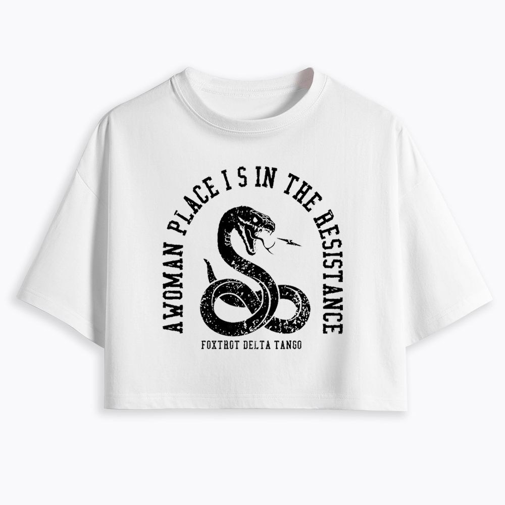 A Woman’s Place is in the Resistance Cropped T-Shirt