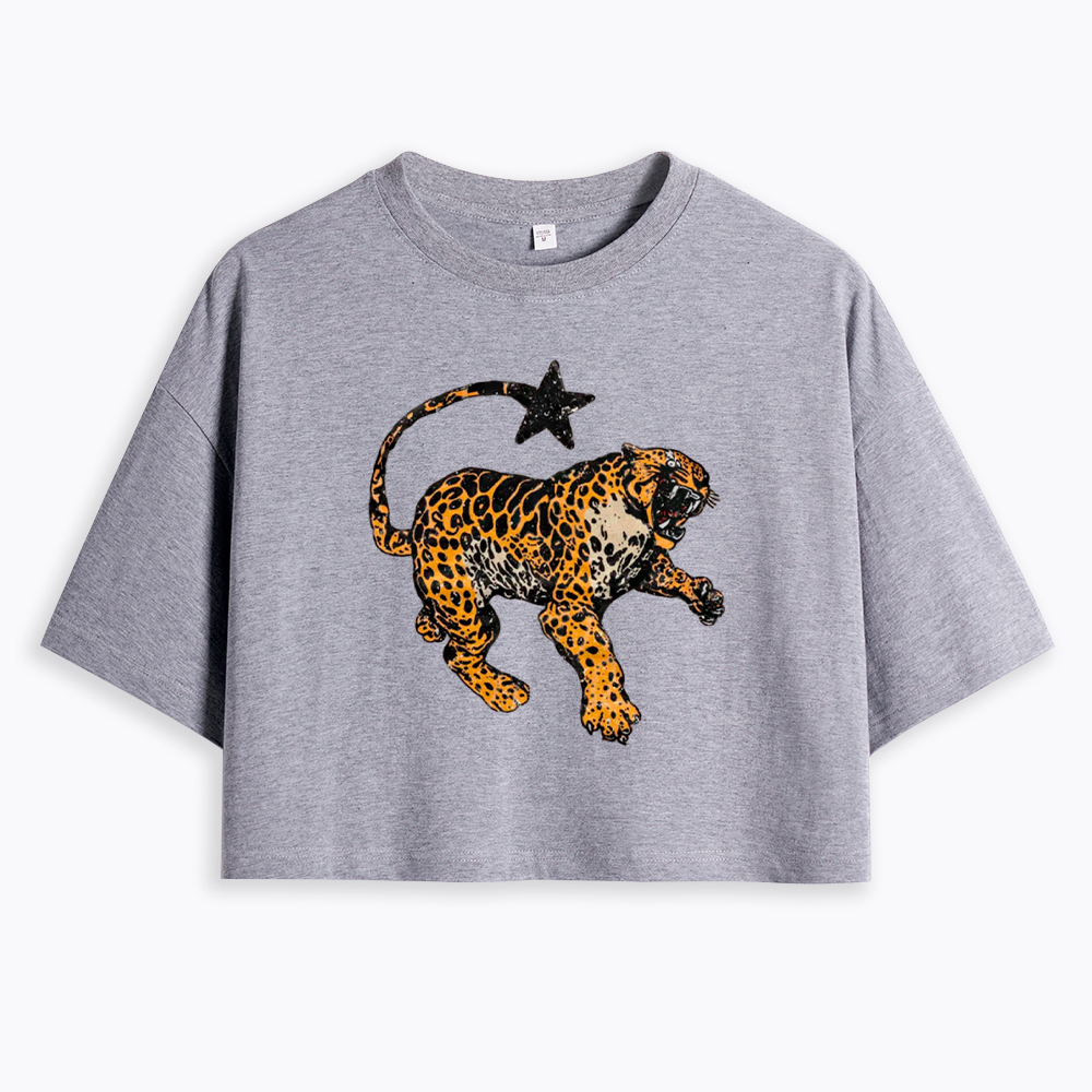 Vintage Inspired Jaguar Cropped T-Shirt