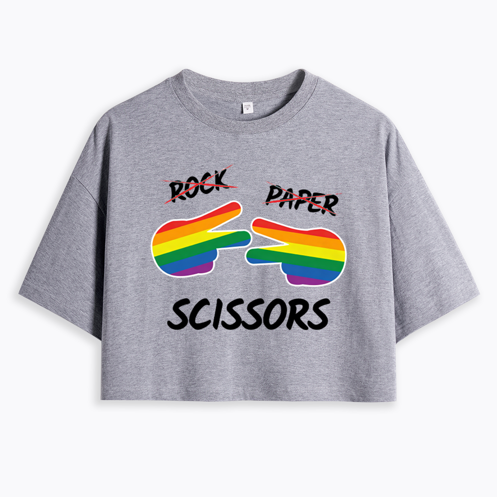 Rock Paper Scissors Cropped T-Shirt