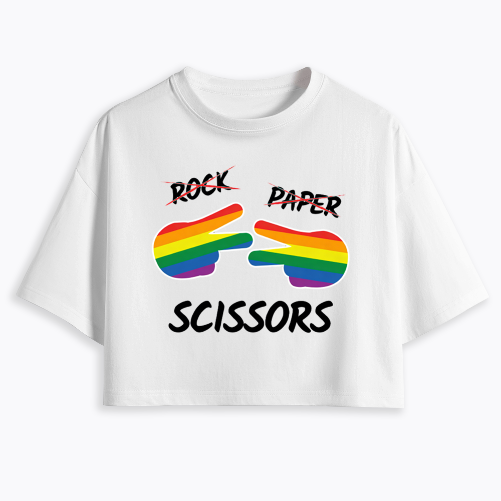 Rock Paper Scissors Cropped T-Shirt