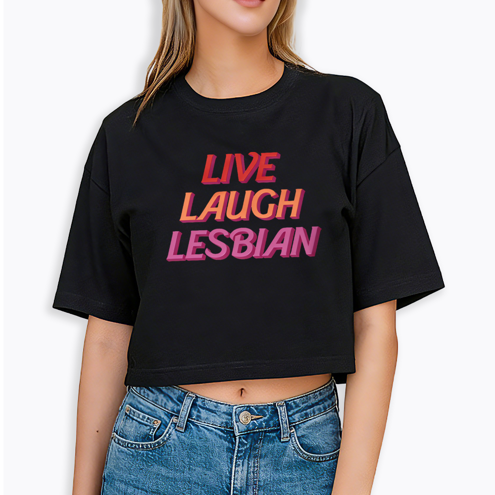 Live Laugh Cropped T-Shirt