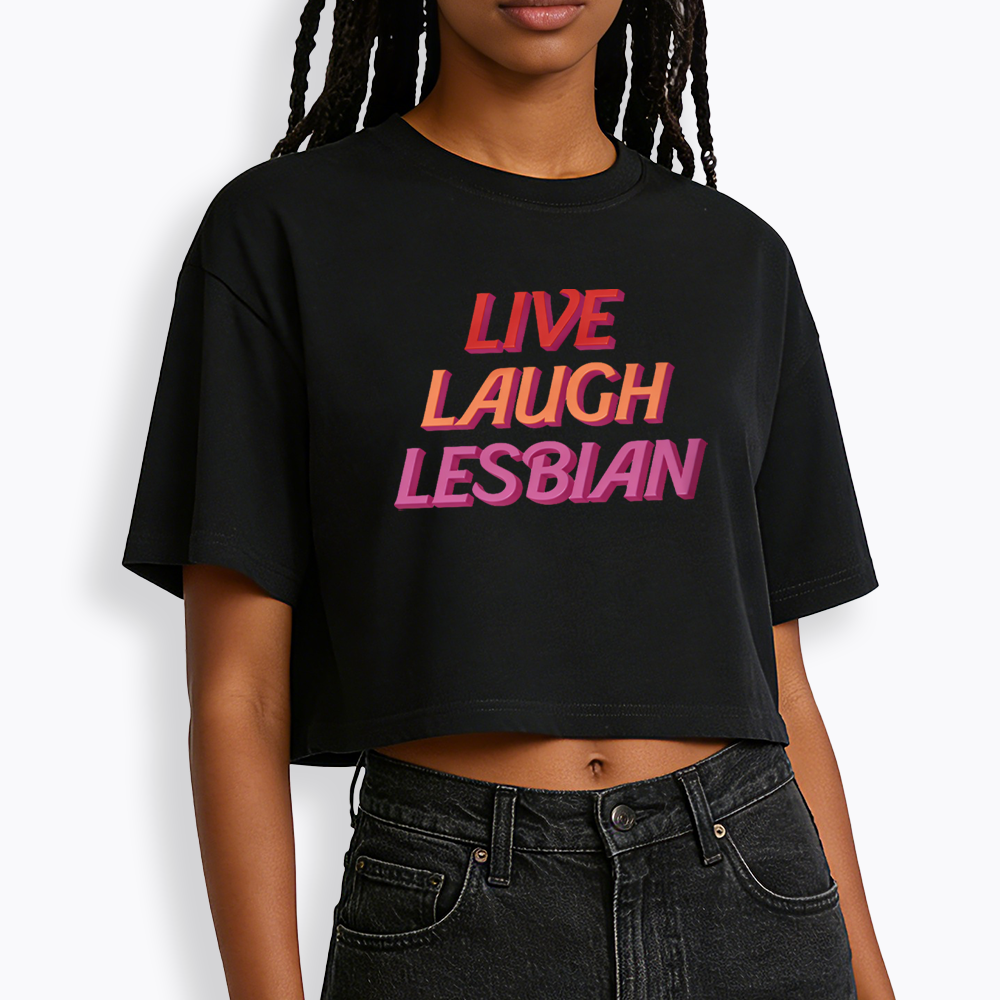 Live Laugh Cropped T-Shirt