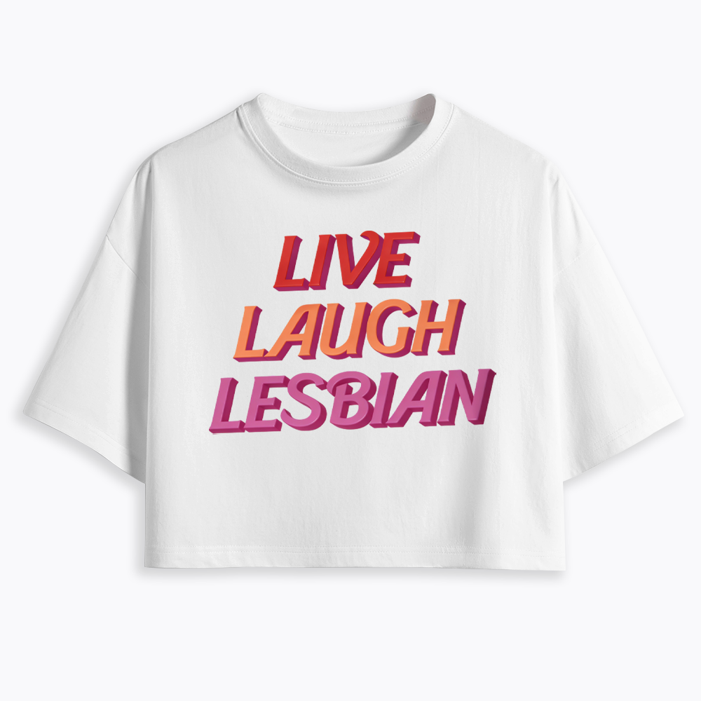 Live Laugh Cropped T-Shirt
