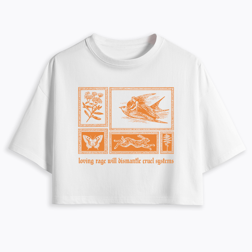 Loving Rage will Dismantle Cruel Systems of Oppression Cropped T-Shirt