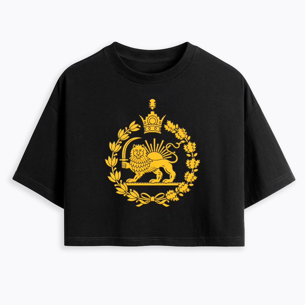 Lion and Sun Cropped T-Shirt
