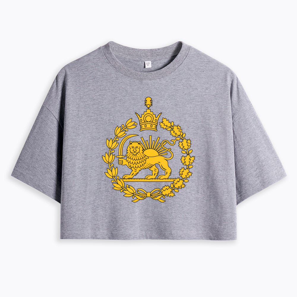 Lion and Sun Cropped T-Shirt