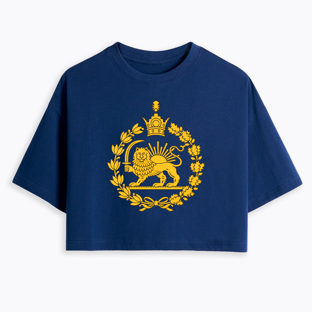 Lion and Sun Cropped T-Shirt