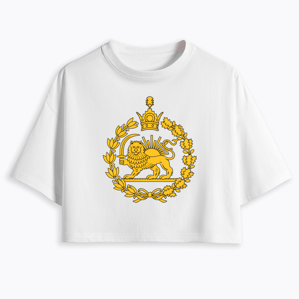 Lion and Sun Cropped T-Shirt
