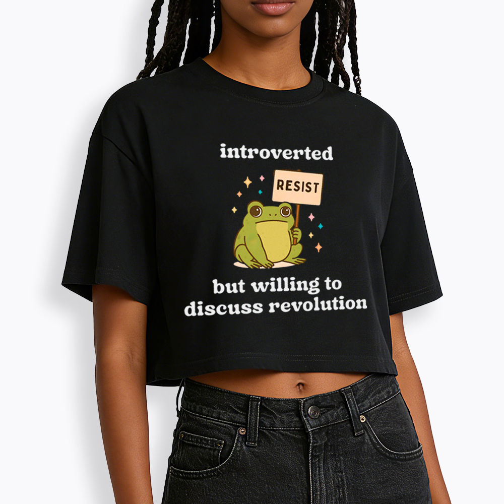 Introverted Resistance Frog Cropped T-Shirt