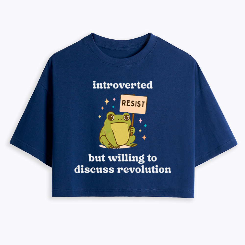 Introverted Resistance Frog Cropped T-Shirt