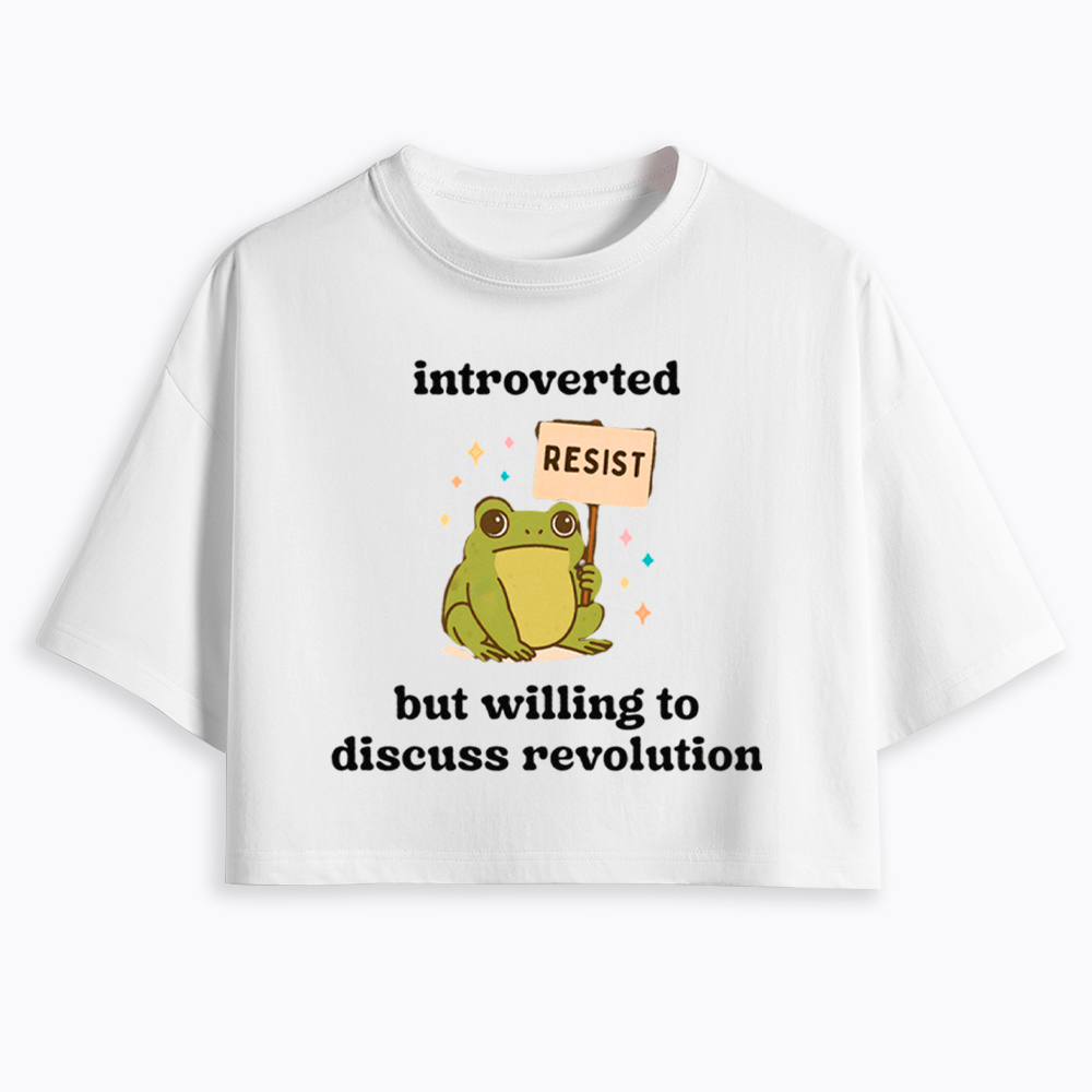 Introverted Resistance Frog Cropped T-Shirt