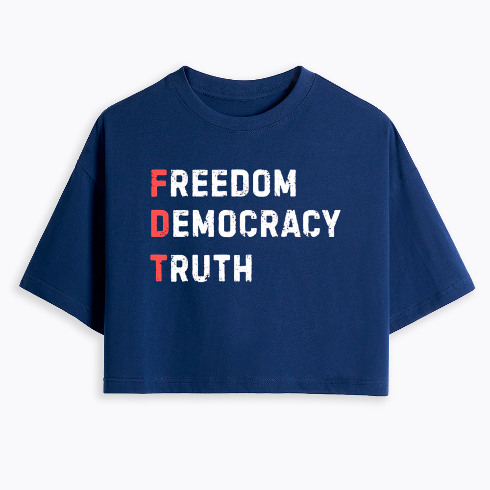 Freedom Truth  Hope Cropped T-Shirt