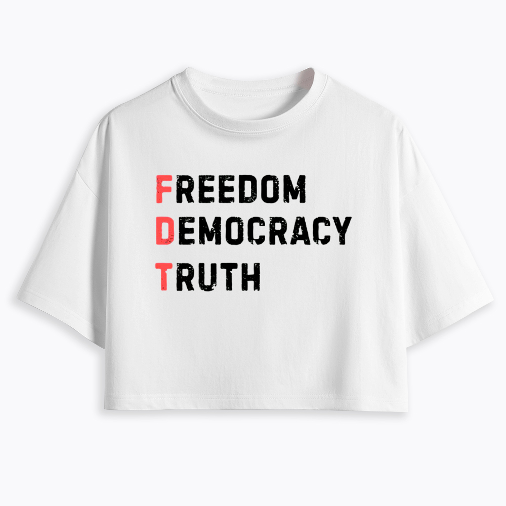 Freedom Truth  Hope Cropped T-Shirt
