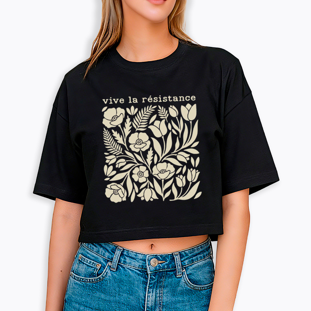 Stay Strong Floral Cropped T-Shirt