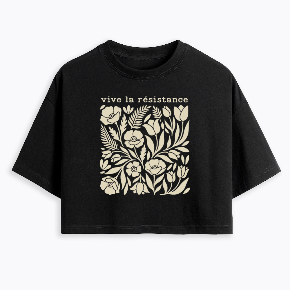 Stay Strong Floral Cropped T-Shirt