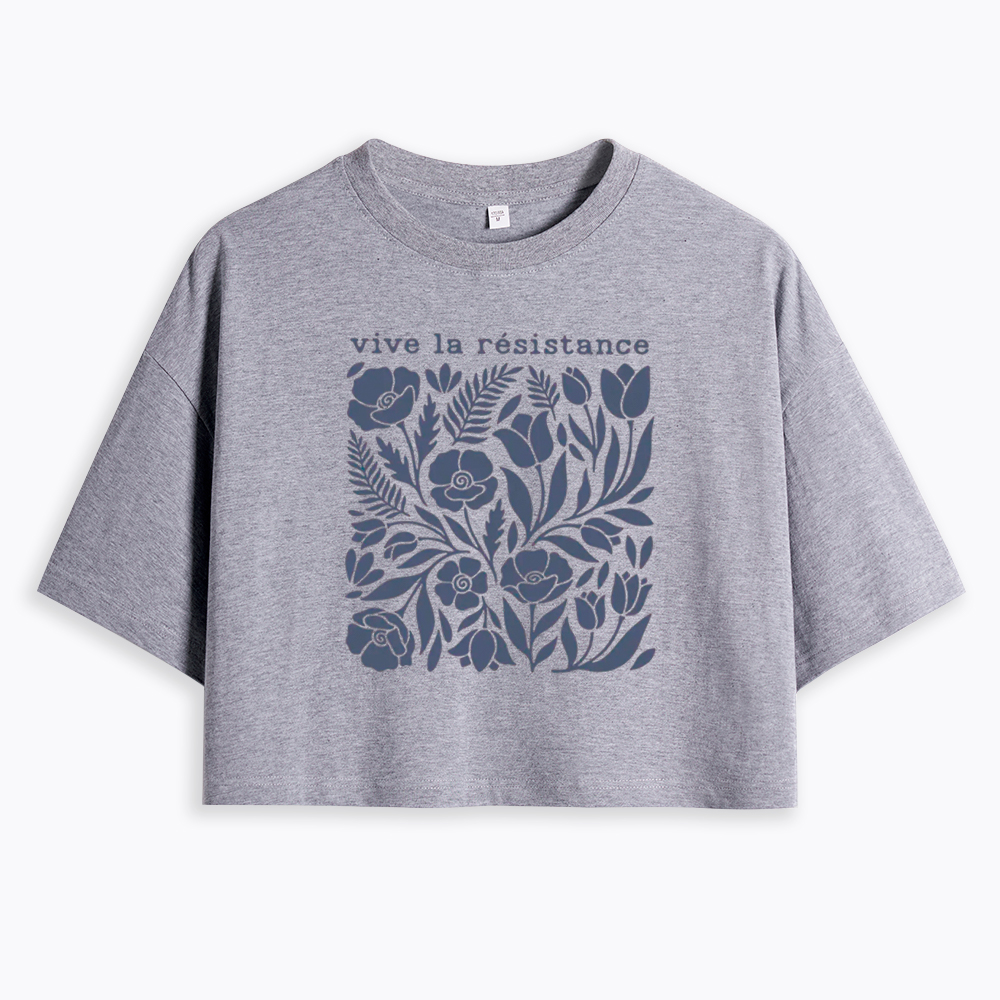 Stay Strong Floral Cropped T-Shirt
