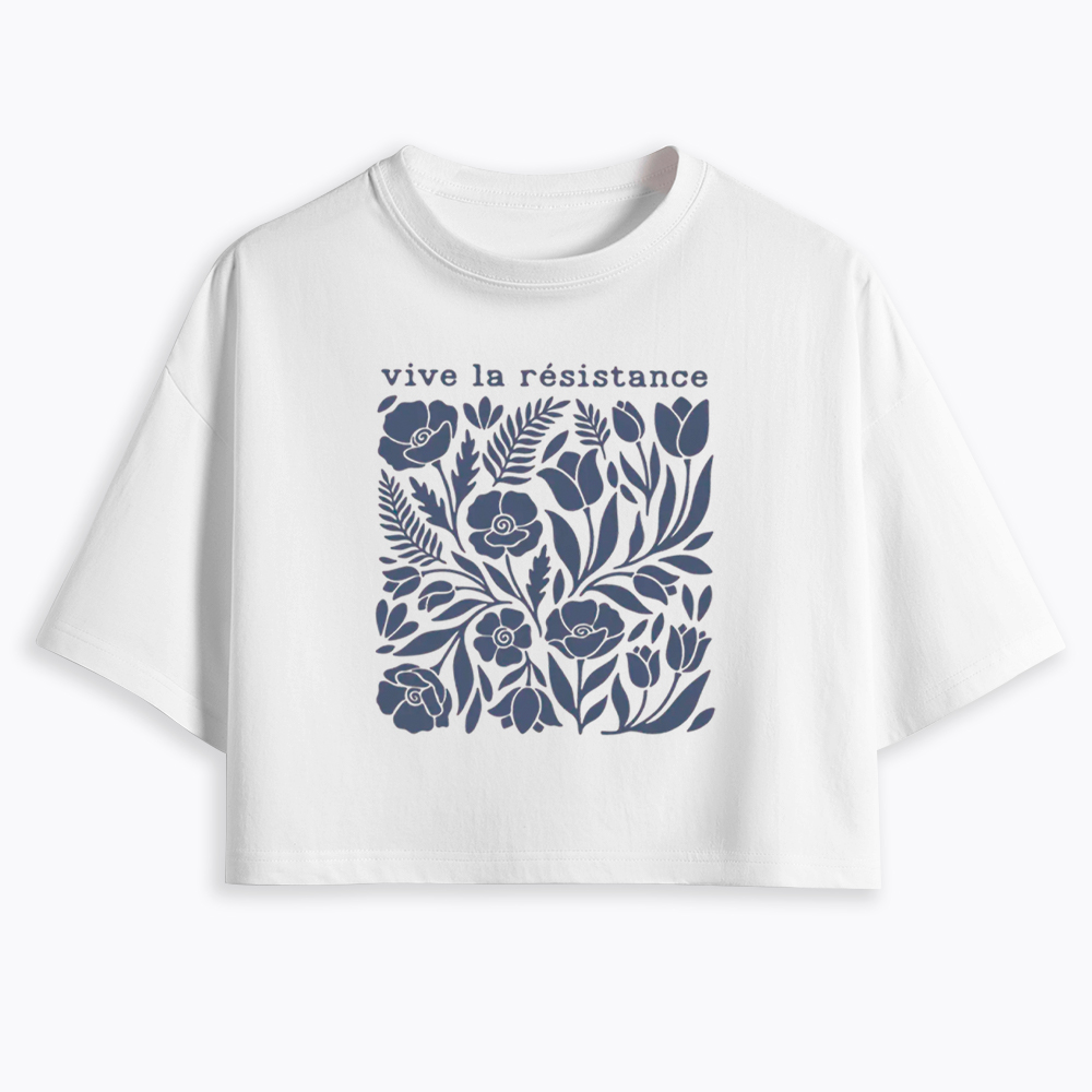 Stay Strong Floral Cropped T-Shirt