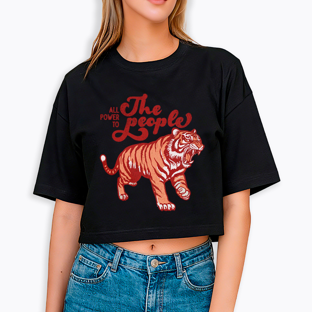All Power To The People Cropped T-Shirt