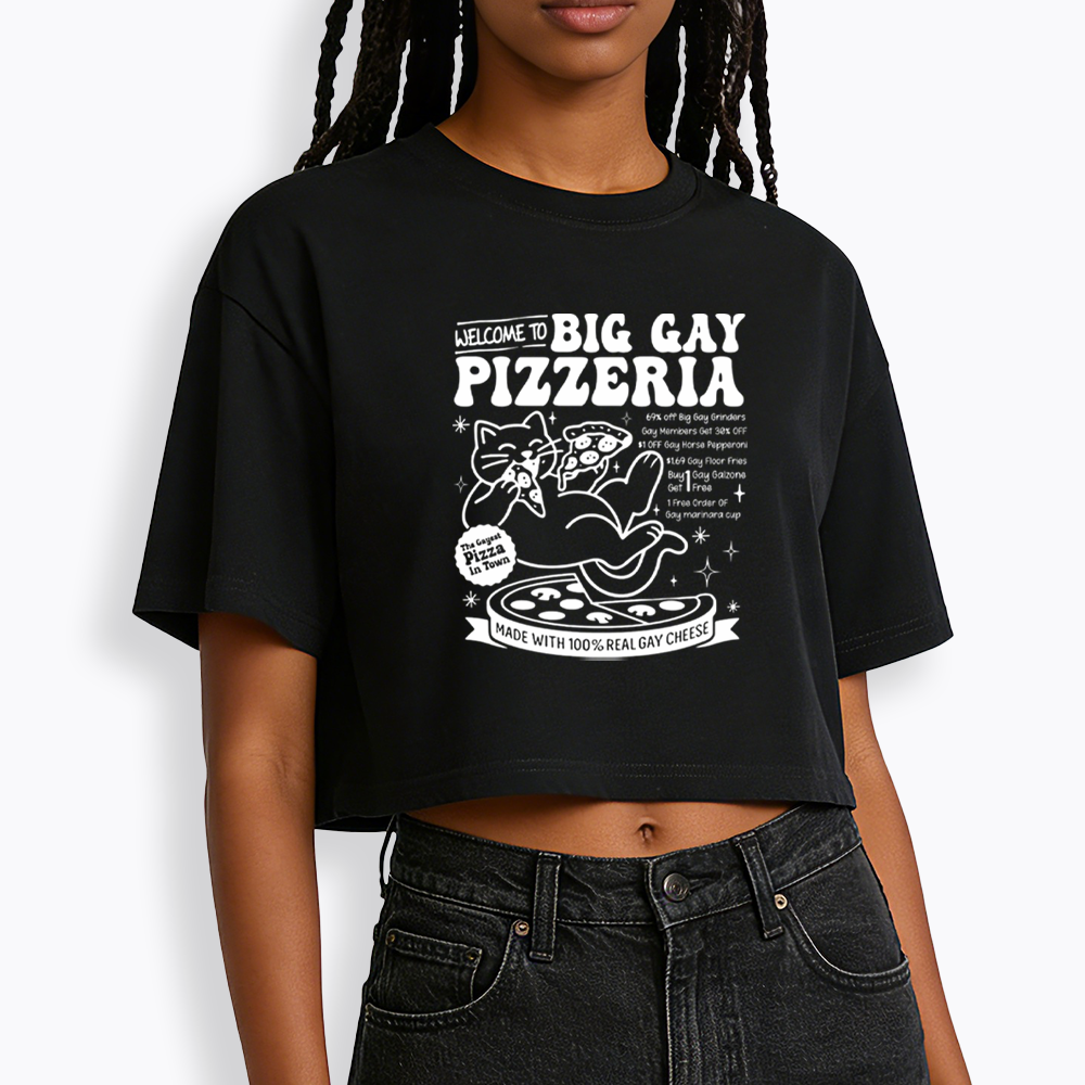 Big Gay Pizzeria Cropped T-Shirt
