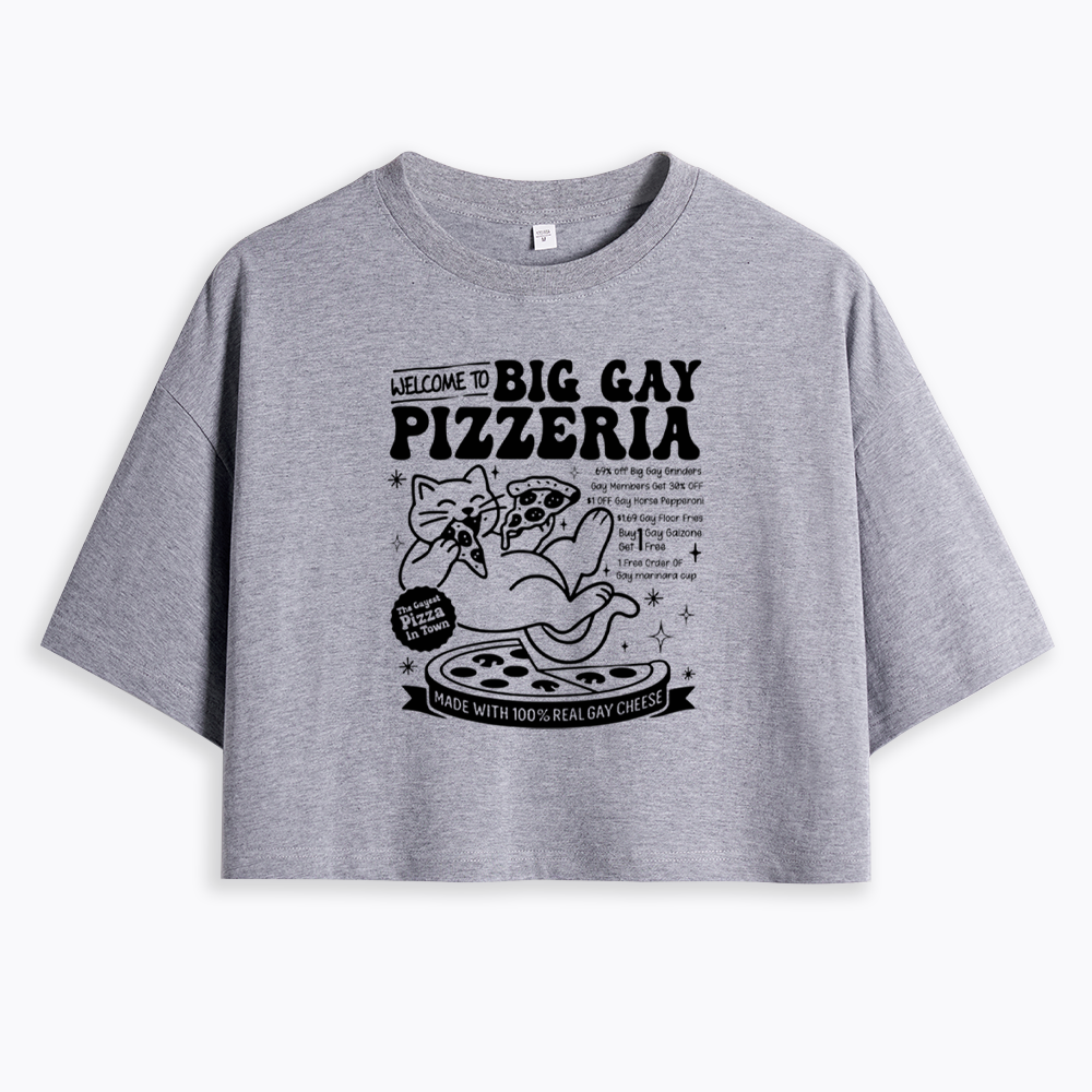 Big Gay Pizzeria Cropped T-Shirt