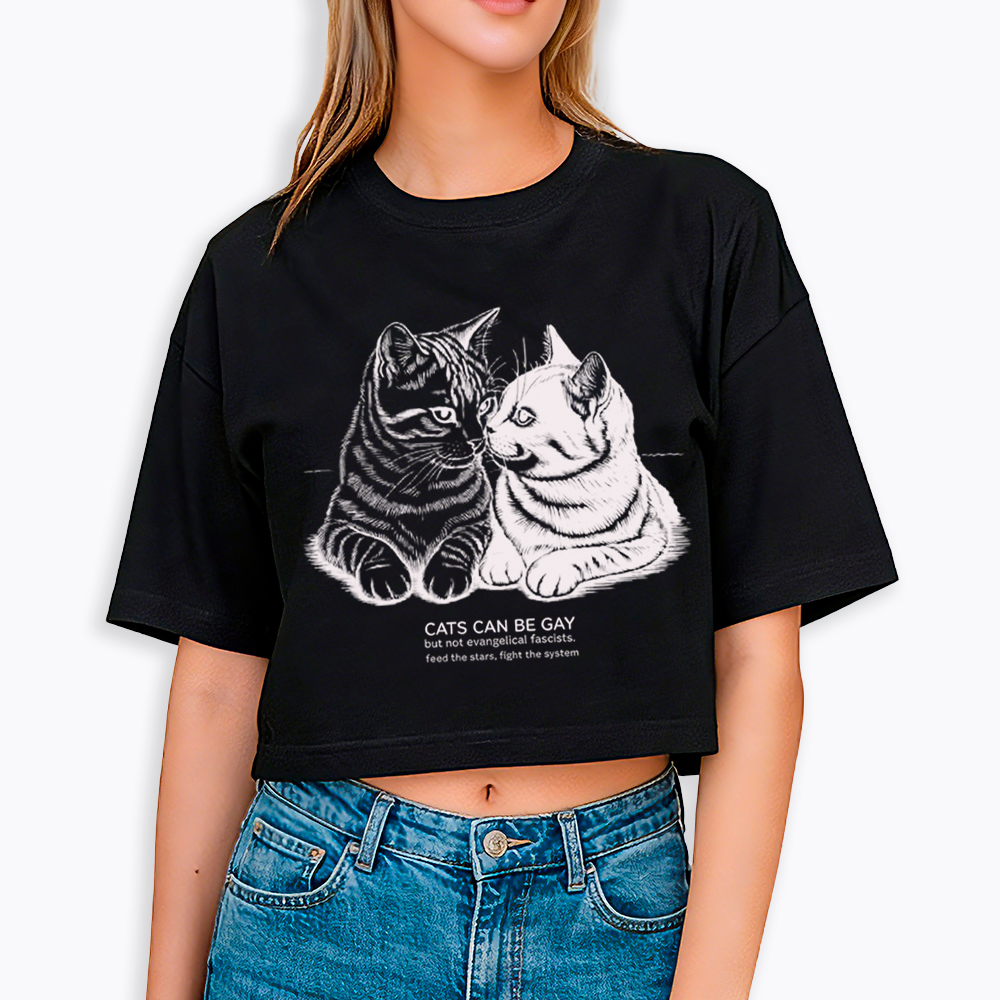 Cat Can Be Gay Cropped T-Shirt