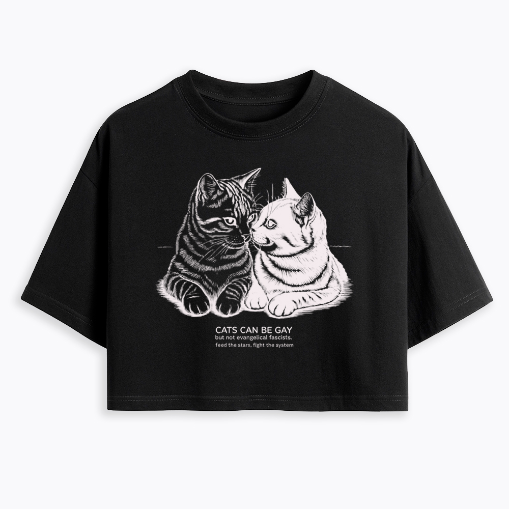 Cat Can Be Gay Cropped T-Shirt