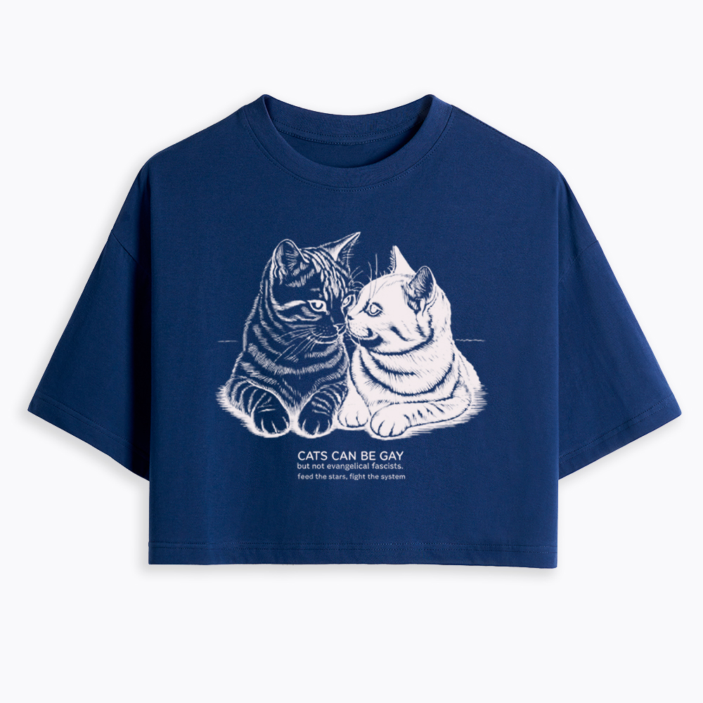 Cat Can Be Gay Cropped T-Shirt