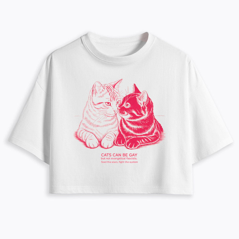 Cat Can Be Gay Cropped T-Shirt