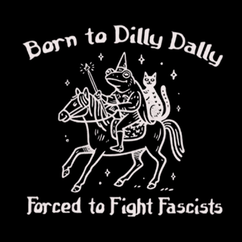 Born to Dilly Dally Funny Medieval Frog Cropped T-Shirt