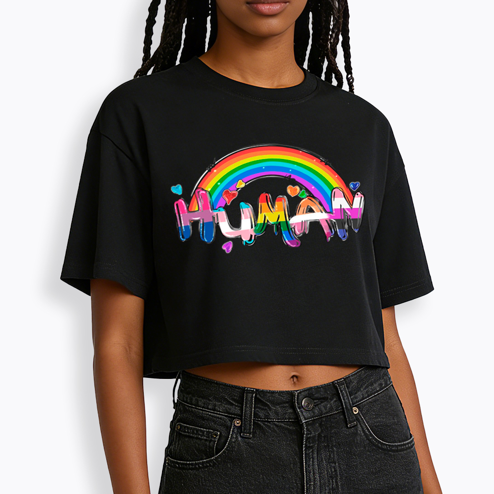 Human Rights LGBTQ Cropped T-Shirt