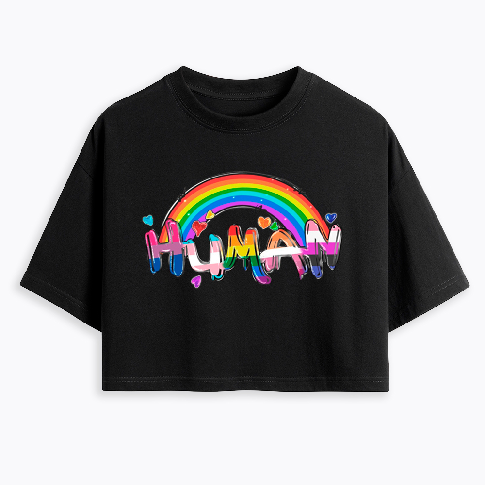 Human Rights LGBTQ Cropped T-Shirt